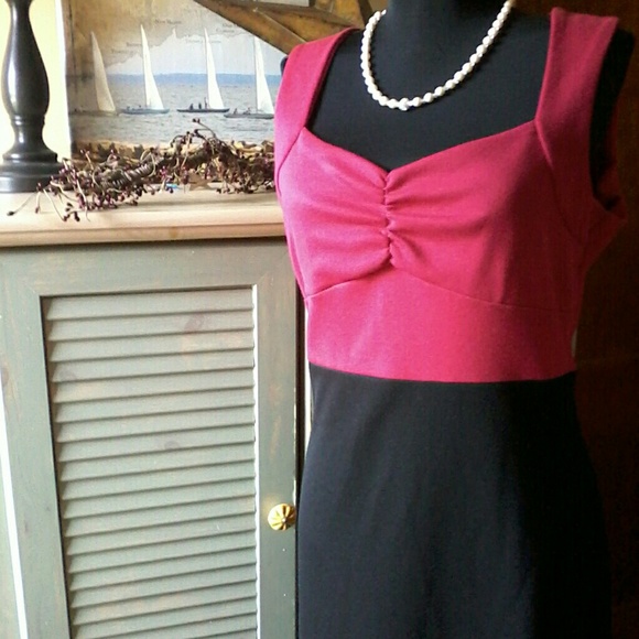 Metro Style red and black dress - Picture 2 of 4